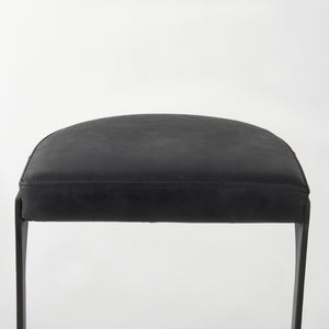Homeroots 35" Black Iron Backless Bar Chair   393429