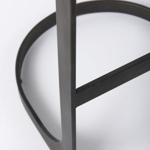 Homeroots 35" Black Iron Backless Bar Chair   393429