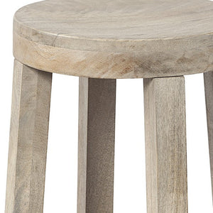 Homeroots 26" Brown Solid And Manufactured Wood Backless Counter Height Bar Chair   393435