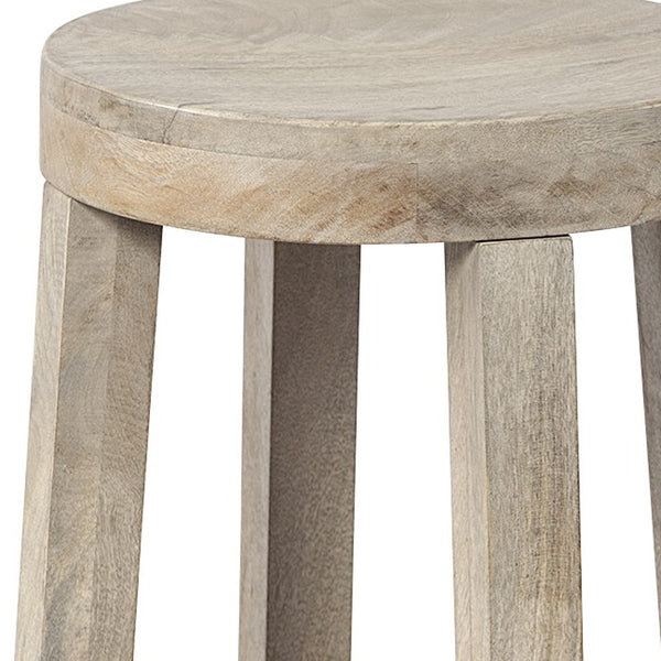 Homeroots 26" Brown Solid And Manufactured Wood Backless Counter Height Bar Chair   393435