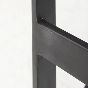 Homeroots 30" Black Solid And Manufactured Wood Backless Bar Height Bar Chair   393437