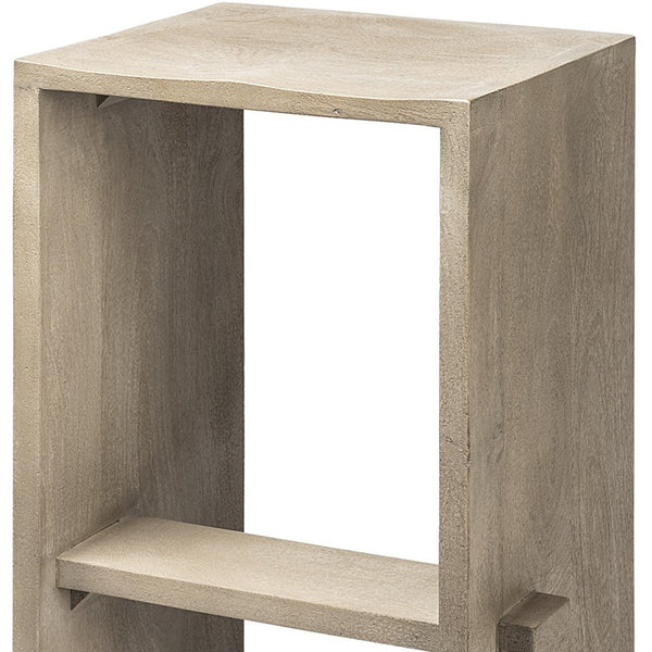 Homeroots 30" Brown Solid And Manufactured Wood Backless Counter Height Bar Chair   393440