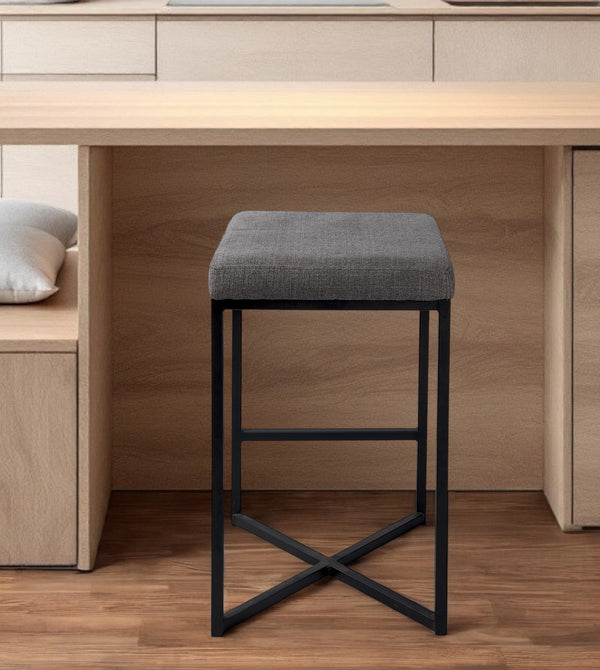 Homeroots 26" Brown Steel Backless Counter Height Bar Chair   393451