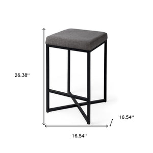 Homeroots 26" Brown Steel Backless Counter Height Bar Chair   393451