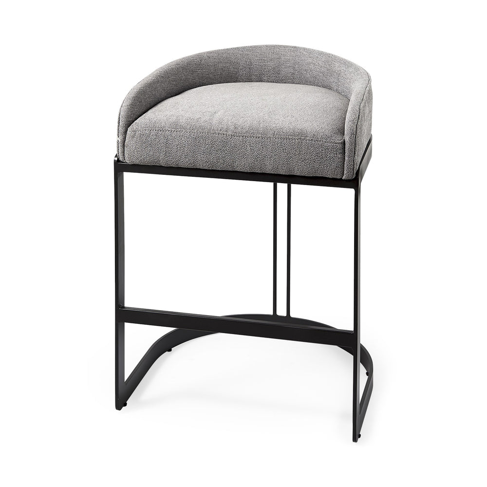 Homeroots 29" Grey Steel Low Back Bar Chair   393467