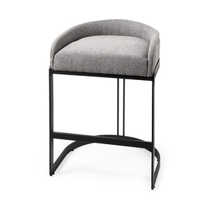 Homeroots 29" Grey Steel Low Back Bar Chair   393467