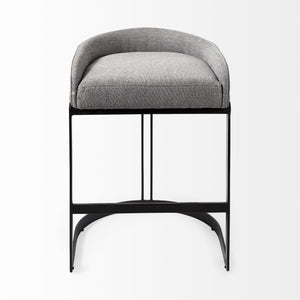 Homeroots 29" Grey Steel Low Back Bar Chair   393467