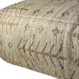 Homeroots Natural Hemp Textured Rectangle Pouf  Hemp 393480