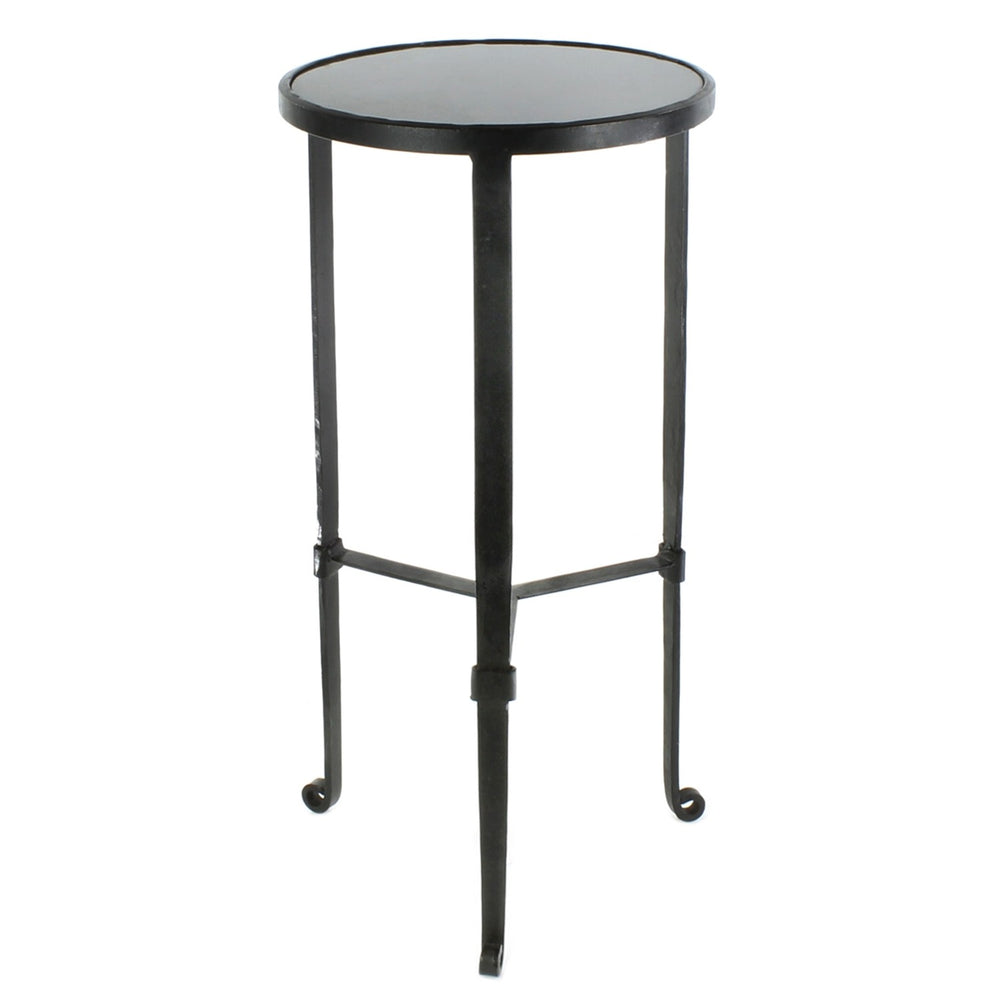 Homeroots 24" Black Iron Square End Table   393484