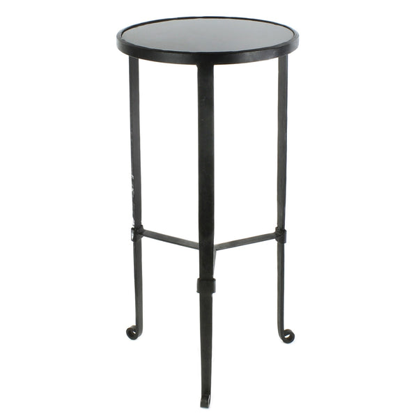 Homeroots 24" Black Iron Square End Table   393484