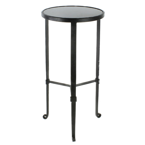 Homeroots 24" Black Iron Square End Table   393484