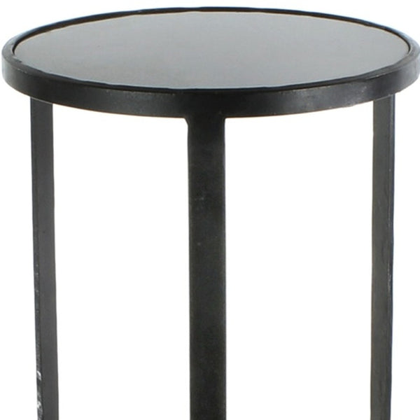 Homeroots 24" Black Iron Square End Table   393484