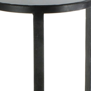Homeroots 24" Black Iron Square End Table   393484