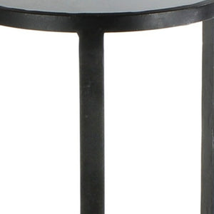 Homeroots 24" Black Iron Square End Table   393484