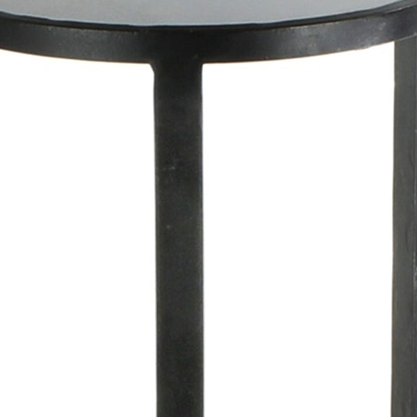 Homeroots 24" Black Iron Square End Table   393484