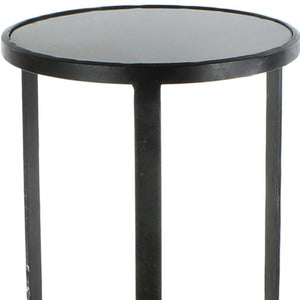 Homeroots 24" Black Iron Square End Table   393484