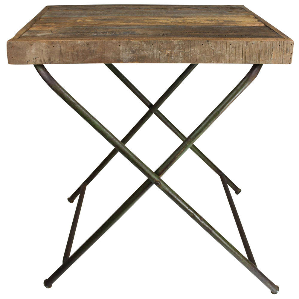 Homeroots 30" Charcoal And Wood Brown Solid Wood End Table   393487