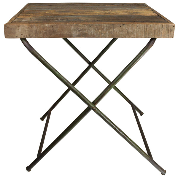 Homeroots 30" Charcoal And Wood Brown Solid Wood End Table   393487