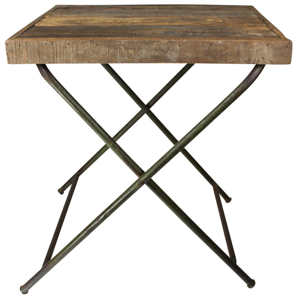 Homeroots 30" Charcoal And Wood Brown Solid Wood End Table   393487