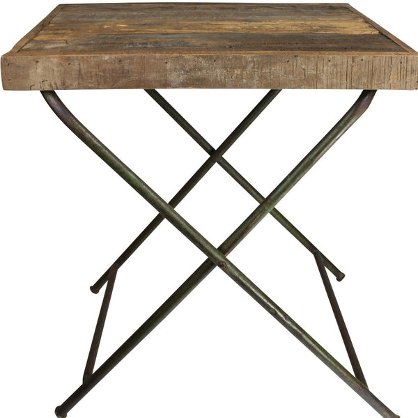 Homeroots 30" Charcoal And Wood Brown Solid Wood End Table   393487