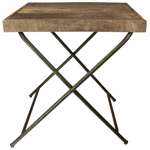 Homeroots 30" Charcoal And Wood Brown Solid Wood End Table   393487