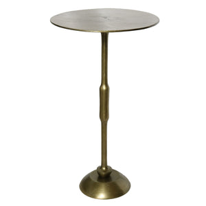 Homeroots 25" Brass Iron Round End Table   393489