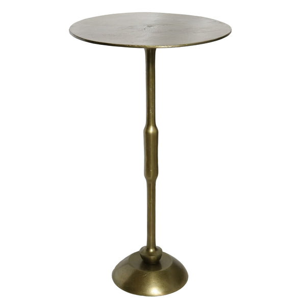 Homeroots 25" Brass Iron Round End Table   393489