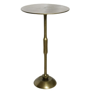 Homeroots 25" Brass Iron Round End Table   393489