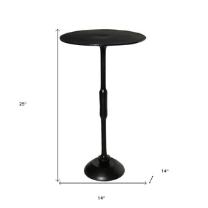 Homeroots 25" Bronze Iron Round End Table   393490