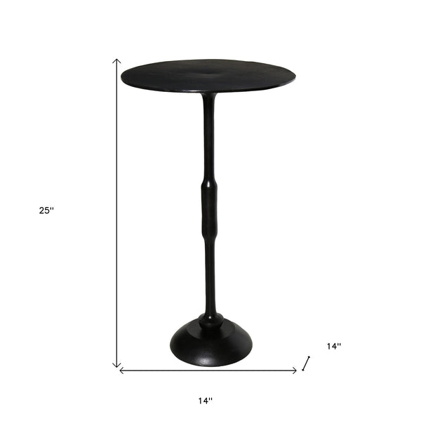 Homeroots 25" Bronze Iron Round End Table   393490