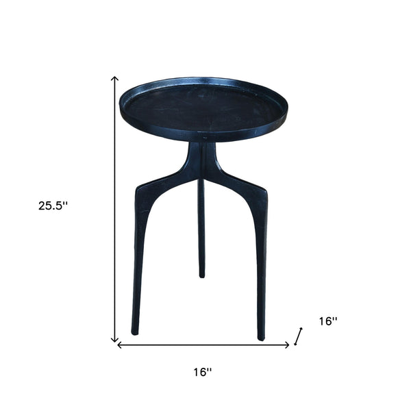 Homeroots Contemporary Blue Side Table   393492
