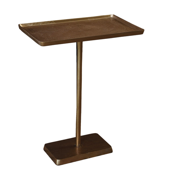 Homeroots Gold Cast Aluminum Side Table   393494