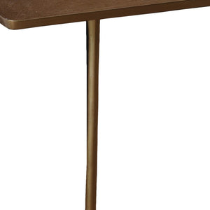 Homeroots Gold Cast Aluminum Side Table   393494