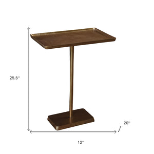 Homeroots Gold Cast Aluminum Side Table   393494