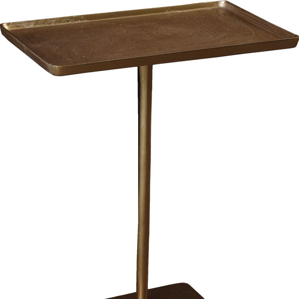 Homeroots Gold Cast Aluminum Side Table   393494