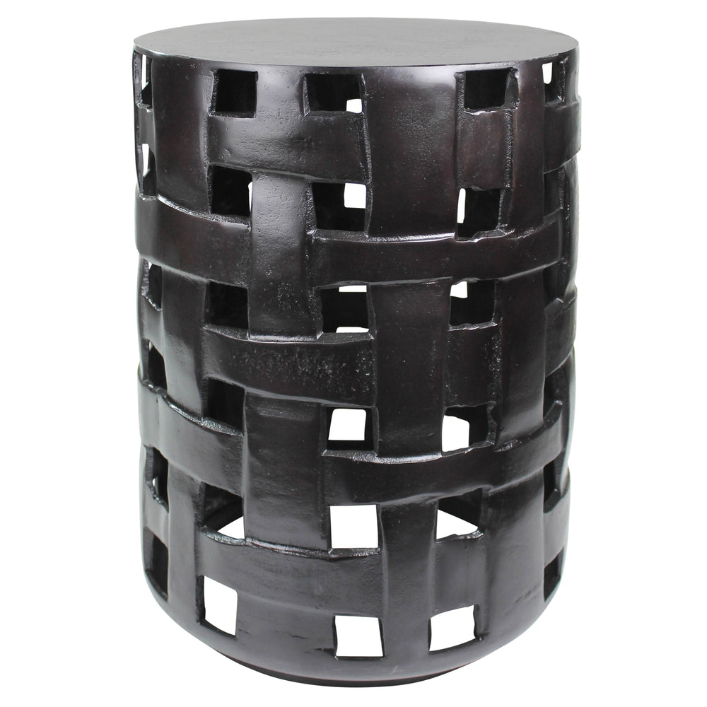 Homeroots 17" Bronze Iron Round End Table   393497