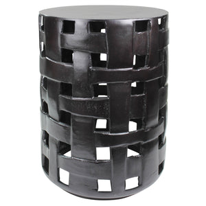 Homeroots 17" Bronze Iron Round End Table   393497