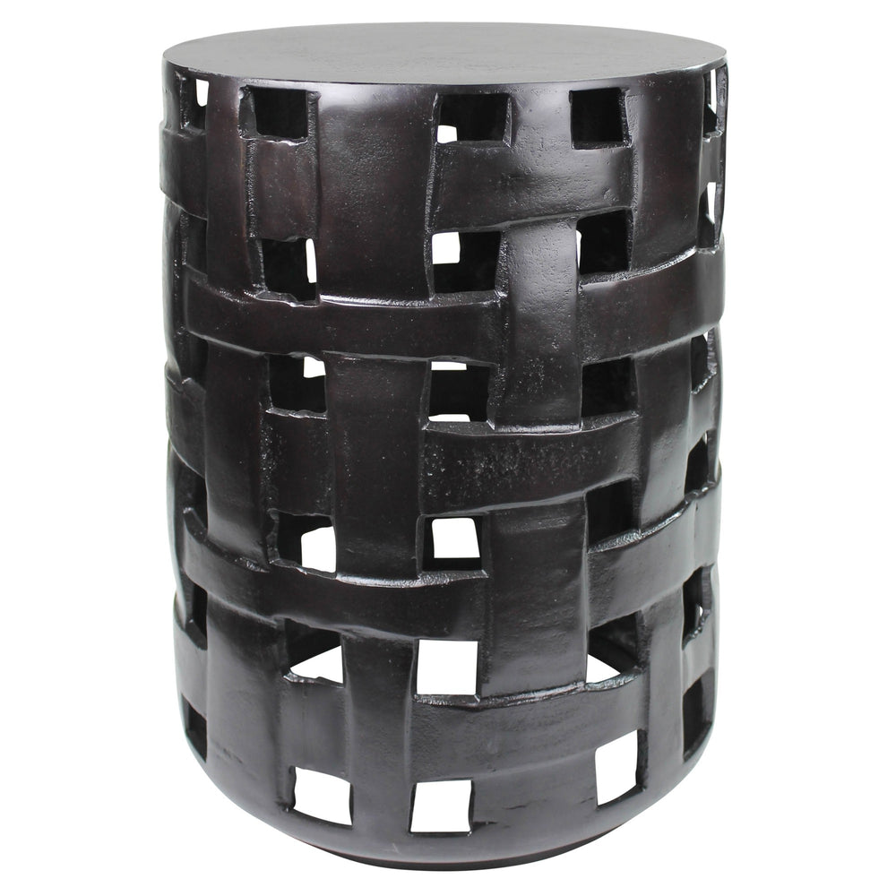 Homeroots 17" Bronze Iron Round End Table   393497