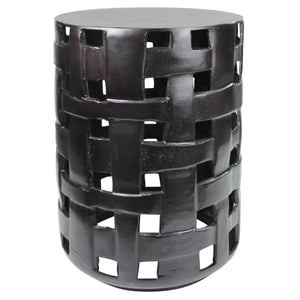 Homeroots 17" Bronze Iron Round End Table   393497