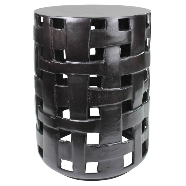 Homeroots 17" Bronze Iron Round End Table   393497