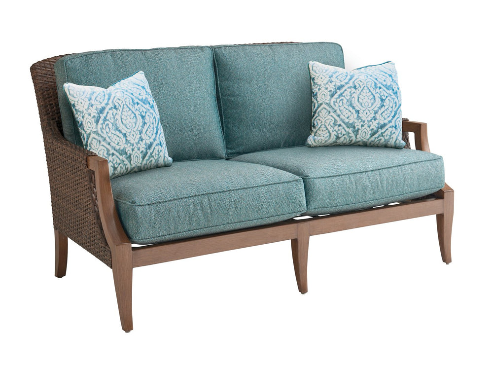 Lexington Tommy Bahama Outdoor 3935-22-41 Tommy Bahama Harbor Isle Love Seat – Elegant Coastal Style For Outdoor Entertaining Spaces  Wood 3935-22-41