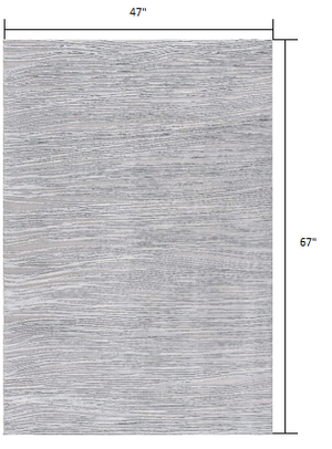 Homeroots 4' X 6' Blue Modern Abstract Stripe Area Rug  Polyester 393513