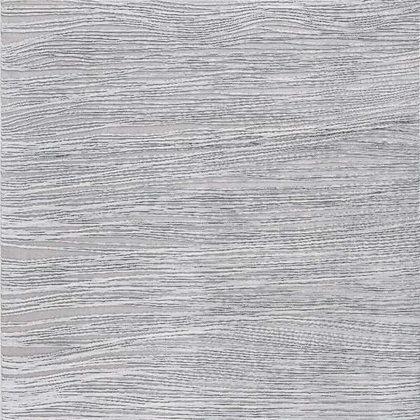 HomeRoots 7' Gray and Ivory Striped Power Loom Area Rug - Soft, Durable, and Perfect for Any Room Décor 8' x 11' 393516