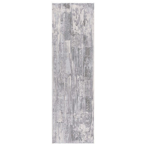 HomeRoots 10' Blue Abstract Power Loom Runner Rug - Stylish, Durable Design for High-Traffic Hallways & Entryways 2' x 10' 393518