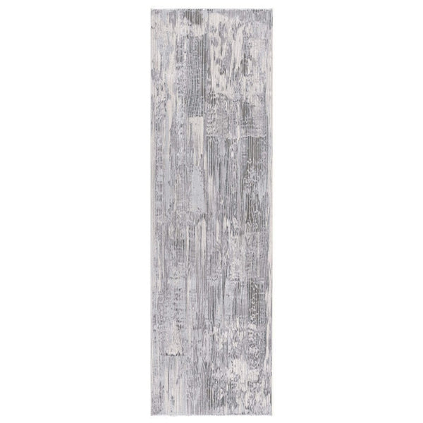 HomeRoots 10' Blue Abstract Power Loom Runner Rug - Stylish, Durable Design for High-Traffic Hallways & Entryways 2' x 10' 393518