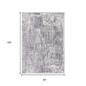 HomeRoots 10' Blue Abstract Power Loom Runner Rug - Stylish, Durable Design for High-Traffic Hallways & Entryways 8' X 10' 393530