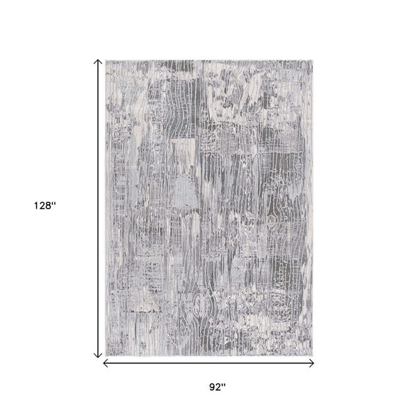 HomeRoots 10' Blue Abstract Power Loom Runner Rug - Stylish, Durable Design for High-Traffic Hallways & Entryways 8' X 10' 393530