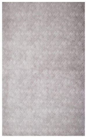 HomeRoots 4' Gray Distressed Diamonds Area Rug - Luxurious Soft Texture for Modern and Transitional Spaces 4' X 6' 393541