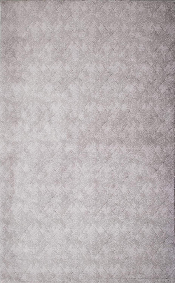 HomeRoots 4' Gray Distressed Diamonds Area Rug - Luxurious Soft Texture for Modern and Transitional Spaces 7' X 10' 393543