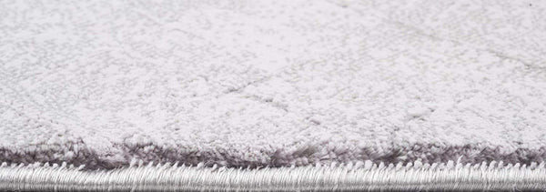 HomeRoots 4' Gray Distressed Diamonds Area Rug - Luxurious Soft Texture for Modern and Transitional Spaces 7' X 10' 393543